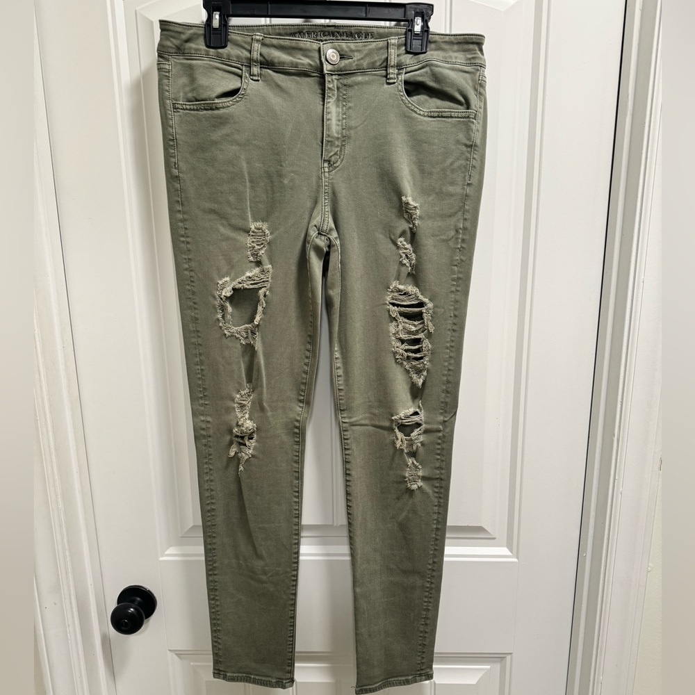 American Eagle Outfitters Olive Skinny Jeans